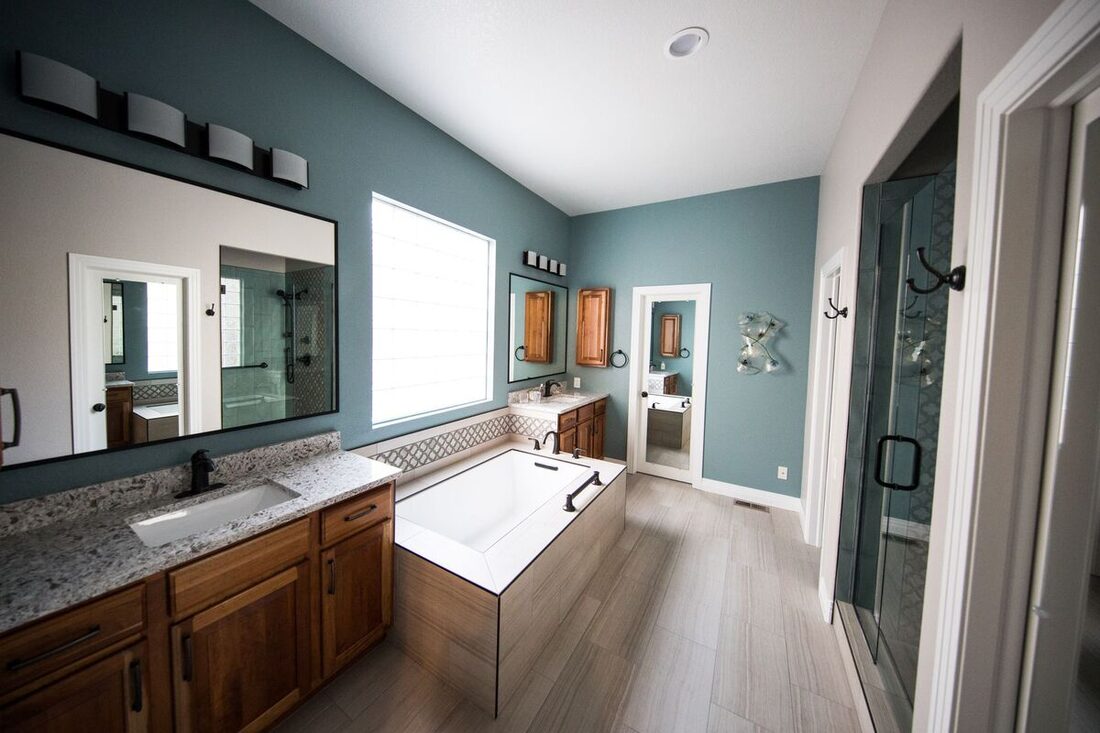 Finished spa-style master bathroom remodel